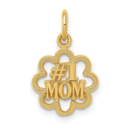 14K Yellow Gold #1 Mom Charm