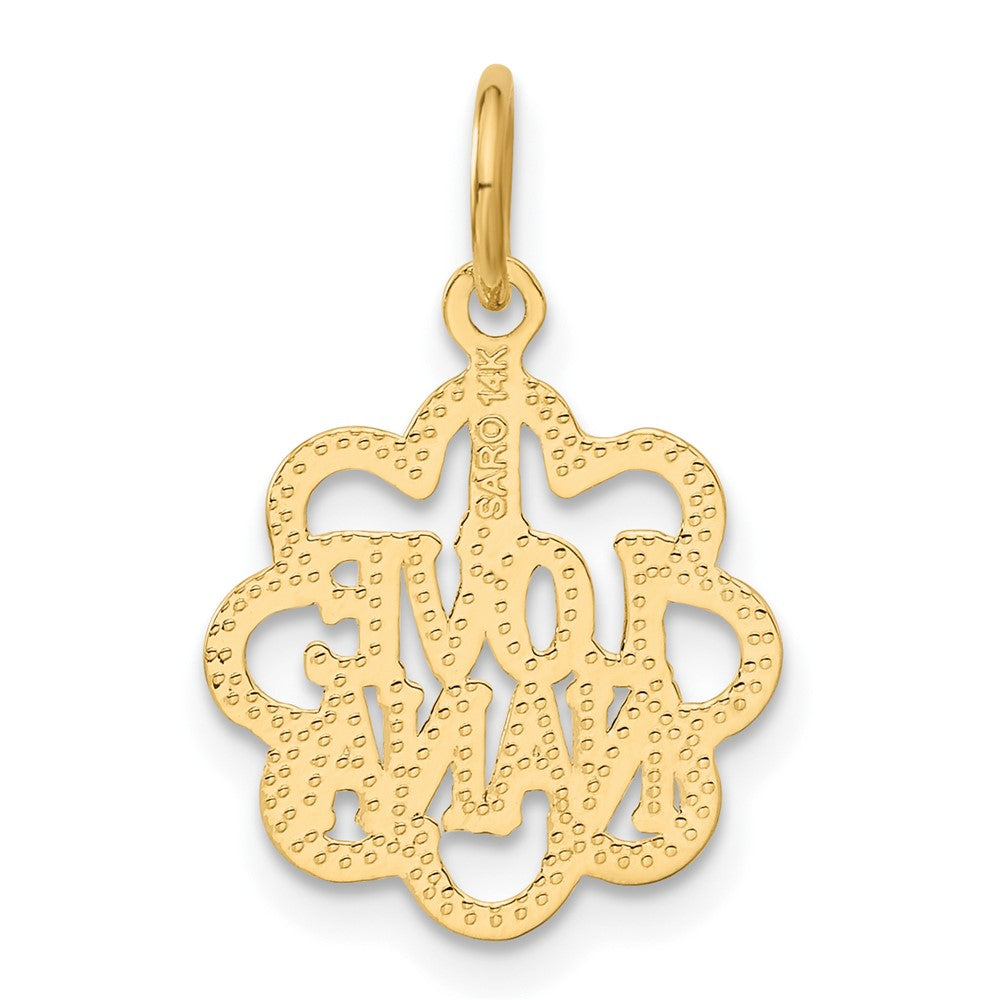 14K Yellow Gold I Love Nana Charm
