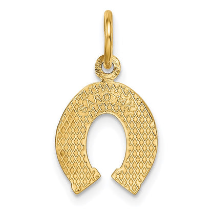 14K Yellow Gold Horseshoe Charm
