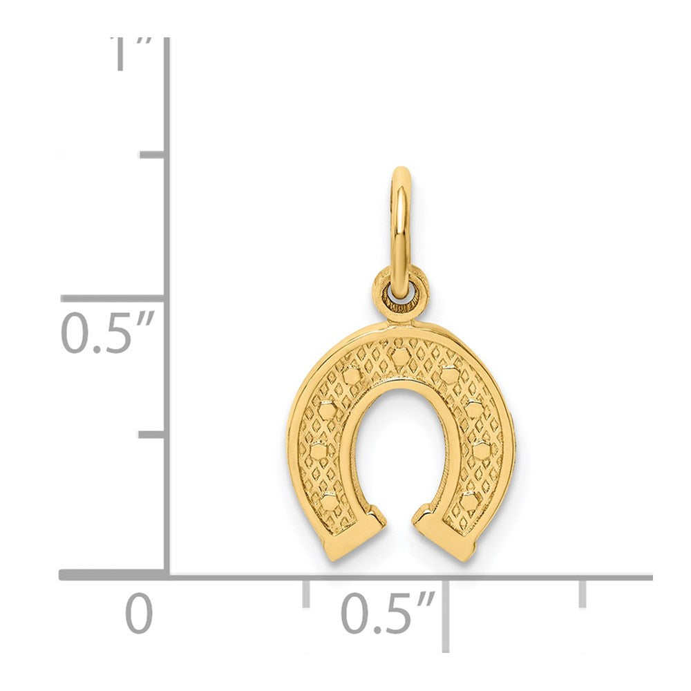 14K Yellow Gold Horseshoe Charm