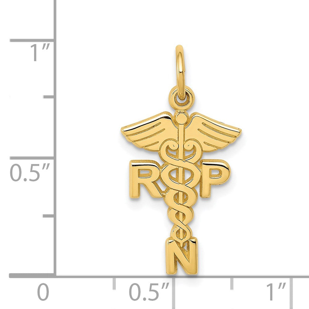 14K Yellow Gold Registered Nurse Practitioner Charm