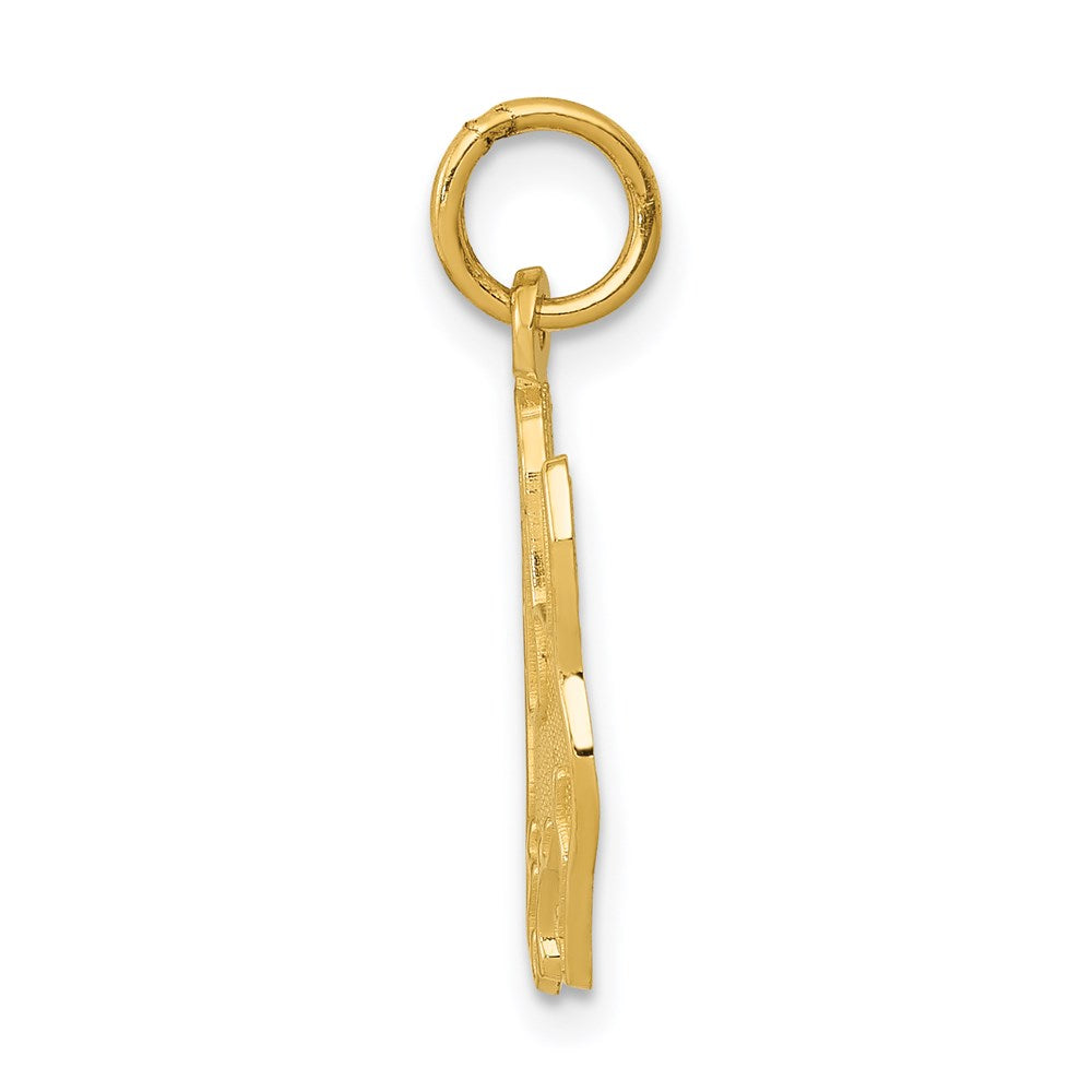 14K Yellow Gold Dog Charm