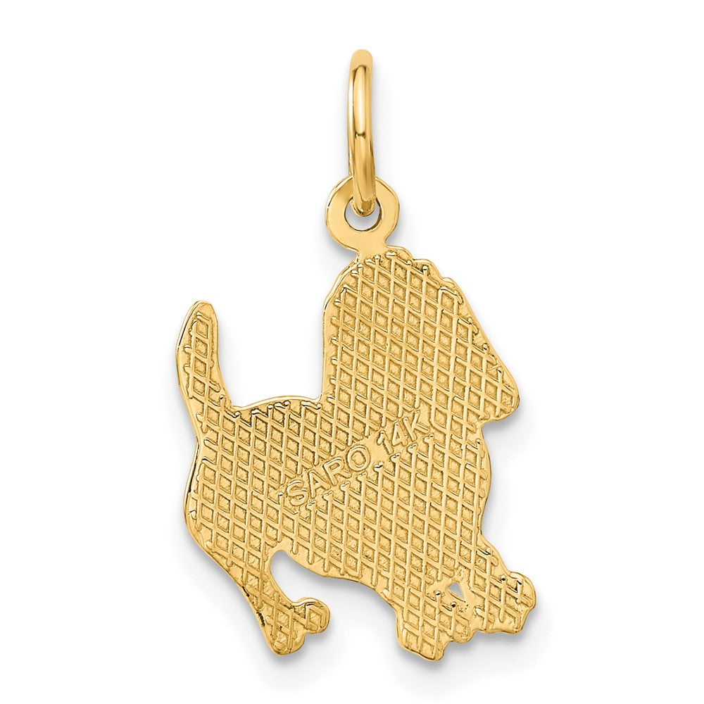 14K Yellow Gold Dog Charm