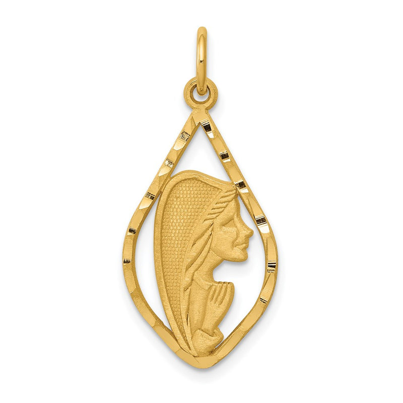 14K Yellow Gold Blessed Mary Charm