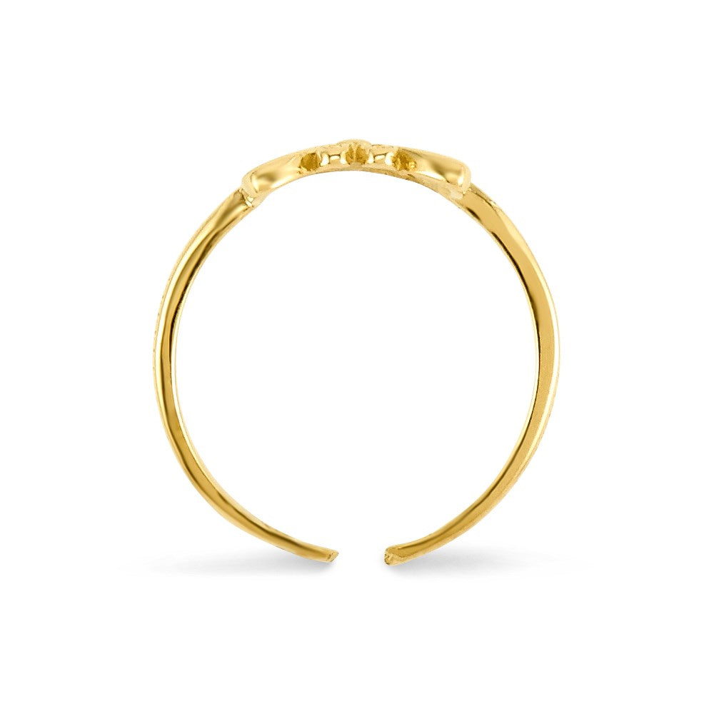 14K Yellow Gold Butterfly Toe Ring