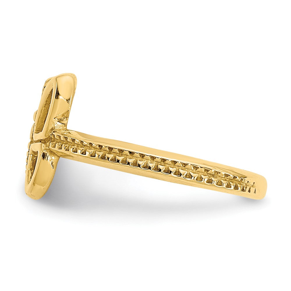 14K Yellow Gold Butterfly Toe Ring