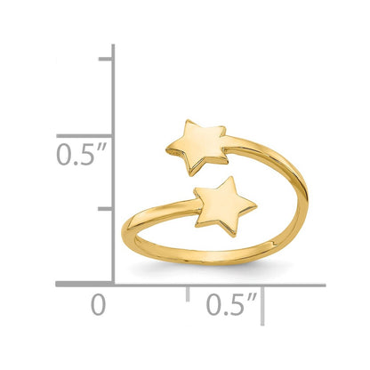 14K Yellow Gold Star Toe Ring