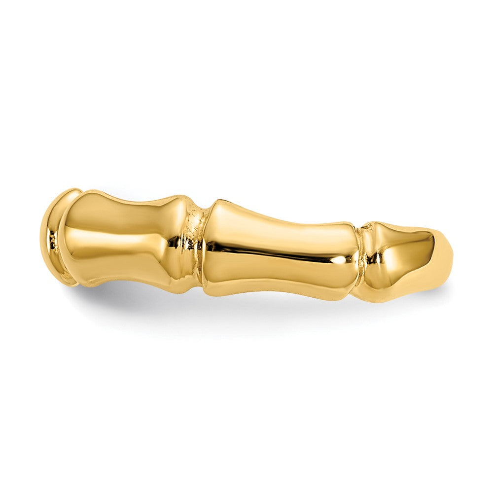 14K Yellow Gold Bamboo Toe Ring