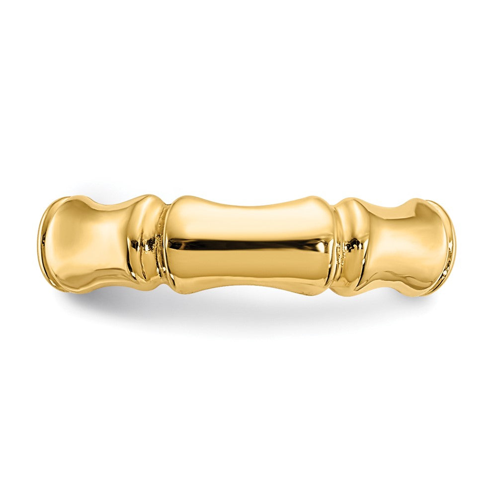 14K Yellow Gold Bamboo Toe Ring