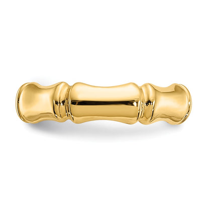 14K Yellow Gold Bamboo Toe Ring