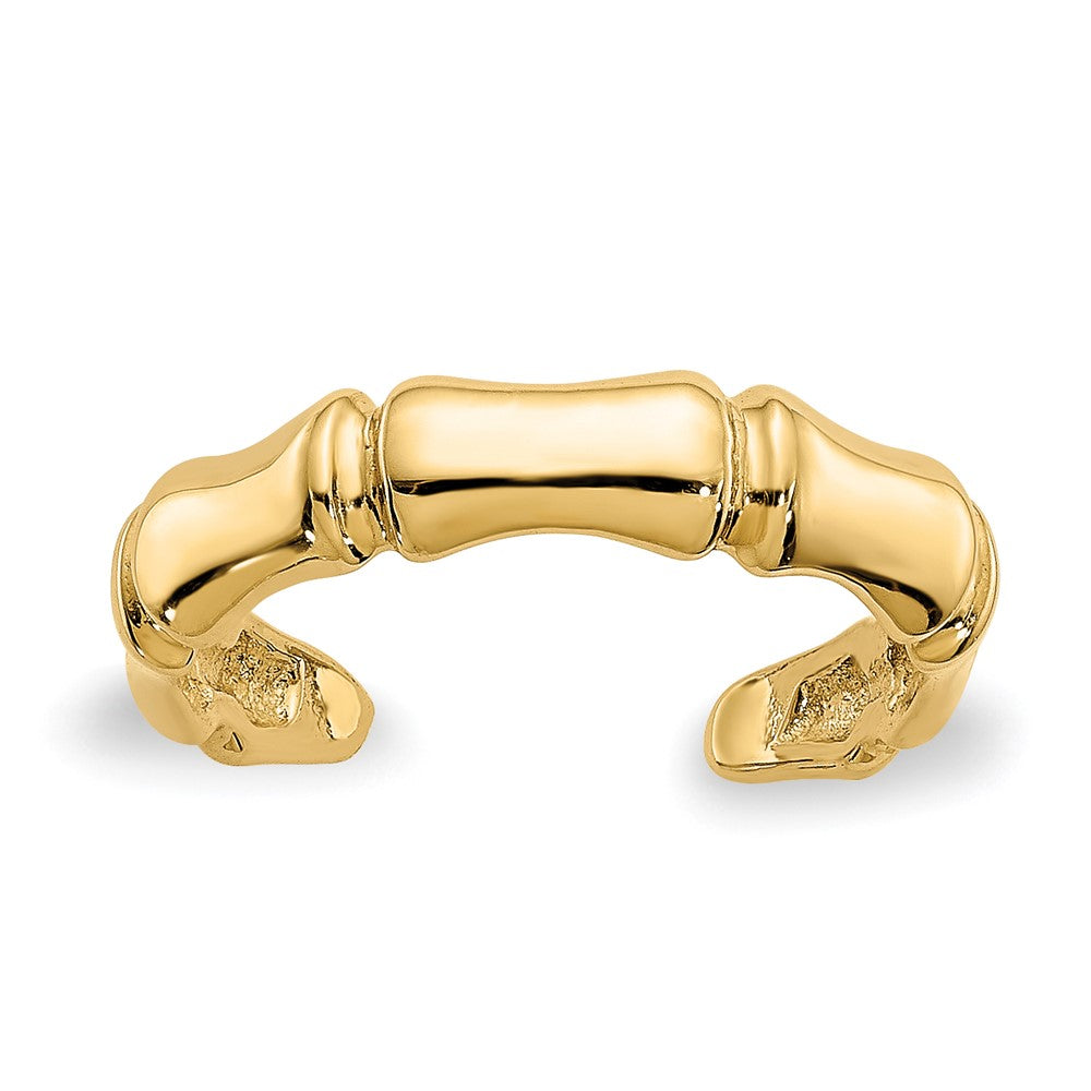 14K Yellow Gold Bamboo Toe Ring