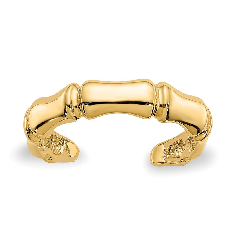14K Yellow Gold Bamboo Toe Ring