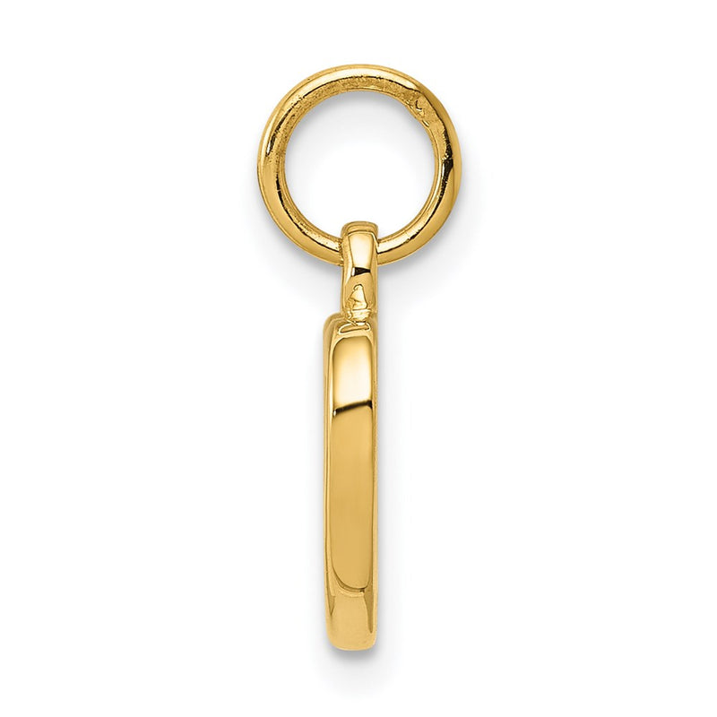 14K Yellow Gold Polished Cut-Out Heart Pendant