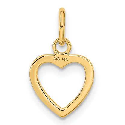 14K Yellow Gold Polished Cut-Out Heart Pendant