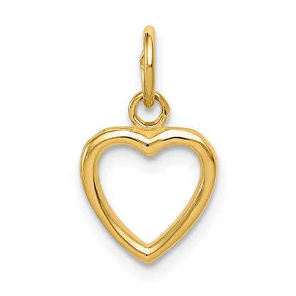 14K Yellow Gold Polished Cut-Out Heart Pendant
