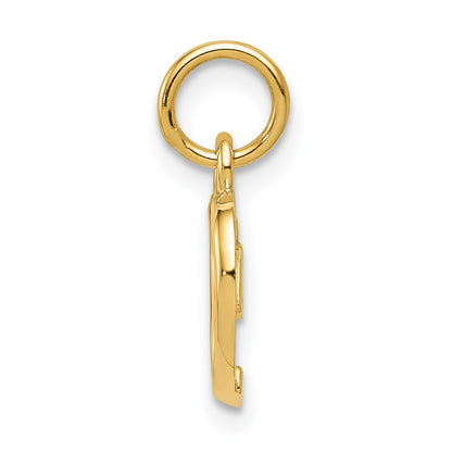 14K Yellow Gold Polished Heart Pendant