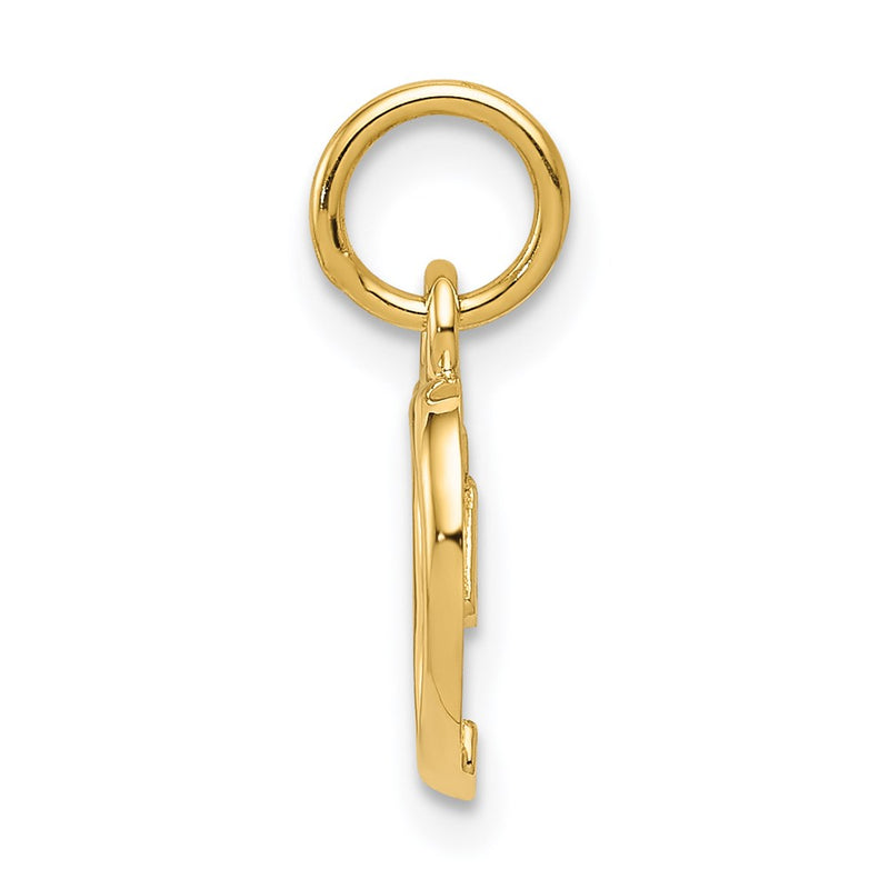 14K Yellow Gold Polished Heart Pendant