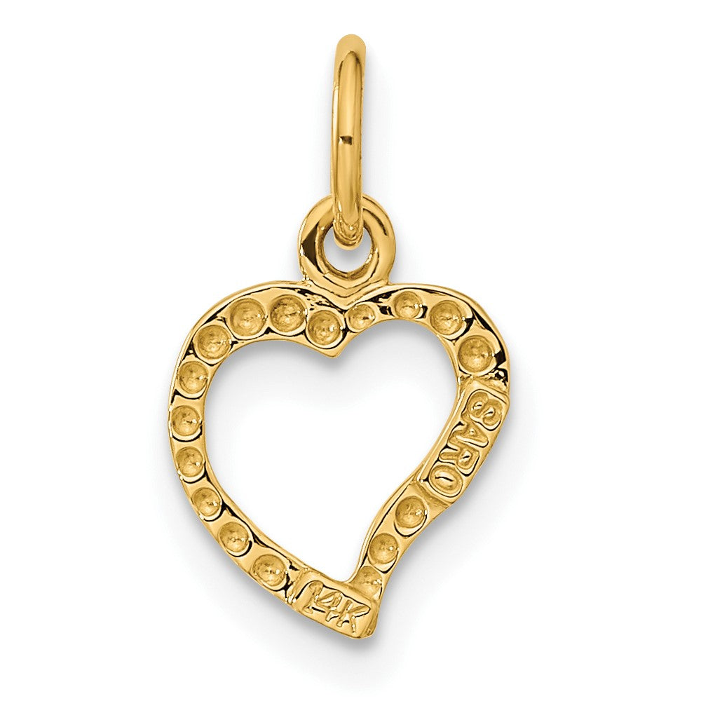 14K Yellow Gold Polished Heart Pendant