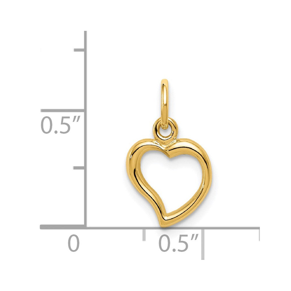 14K Yellow Gold Polished Heart Pendant