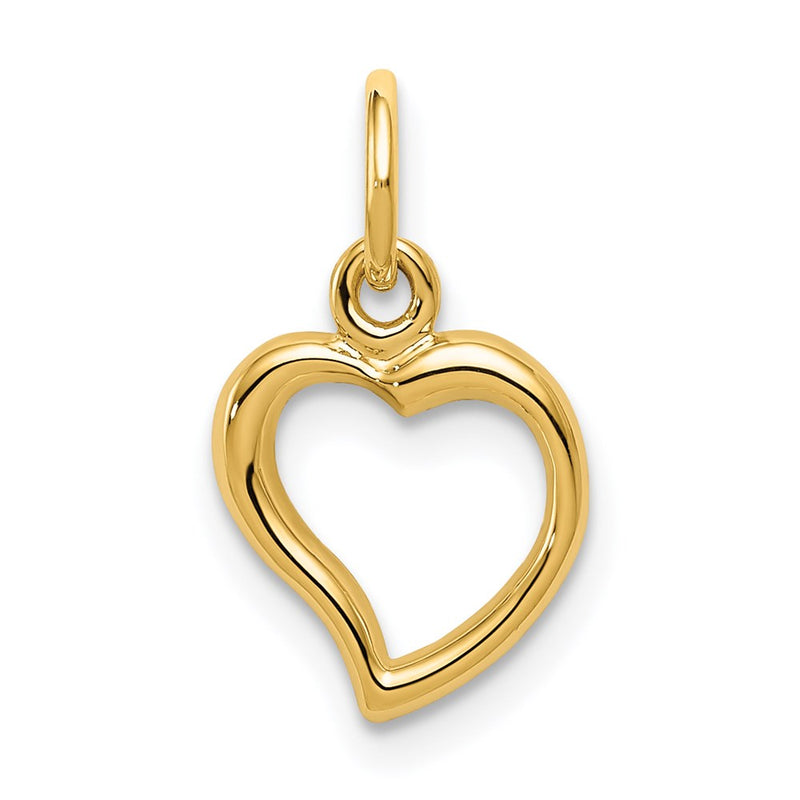 14K Yellow Gold Polished Heart Pendant