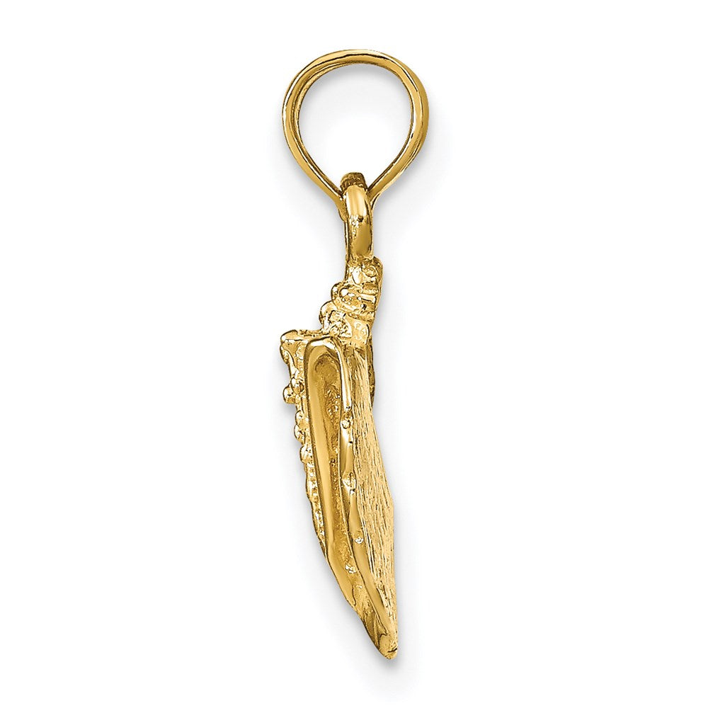 14K Yellow Gold Conch Shell Pendant