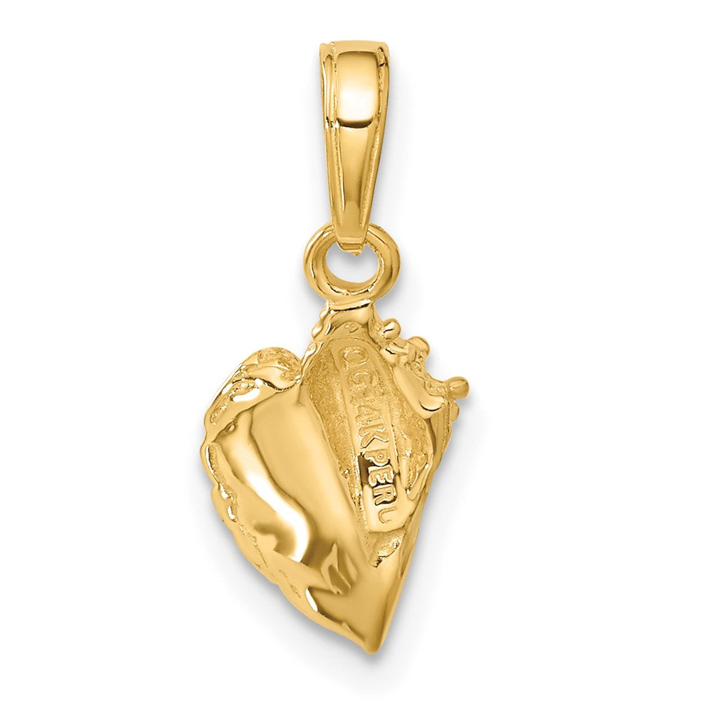14K Yellow Gold Conch Shell Pendant