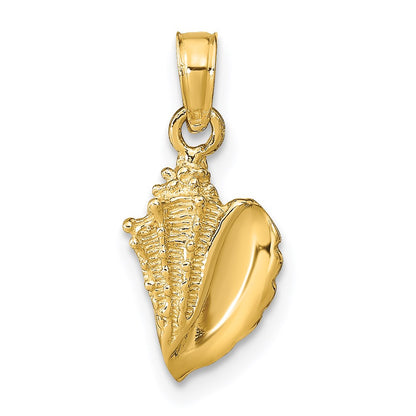 14K Yellow Gold Conch Shell Pendant