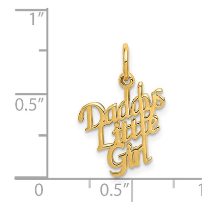 14K Yellow Gold Daddys Little Girl Charm