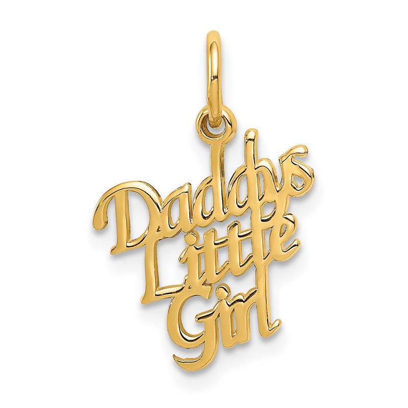 14K Yellow Gold Daddys Little Girl Charm