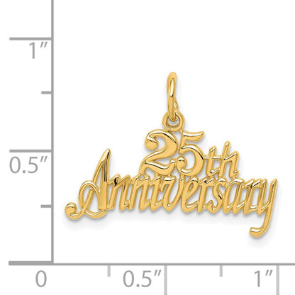 14K Yellow Gold 25Th Anniversary Charm