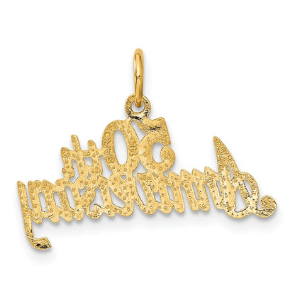 14K Yellow Gold 50Th Anniversary Charm