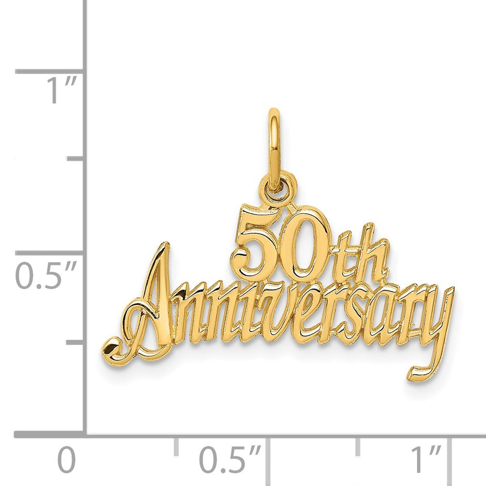 14K Yellow Gold 50Th Anniversary Charm