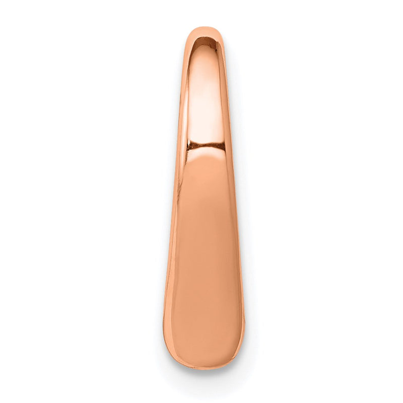 14K Rose Gold Polished Heart Chain Slide