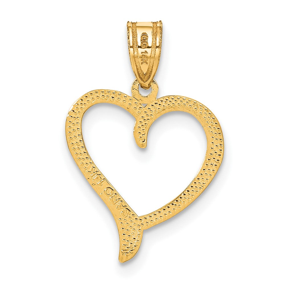 14K Yellow Gold Polished Heart Pendant