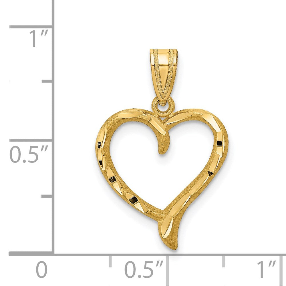 14K Yellow Gold Polished Heart Pendant
