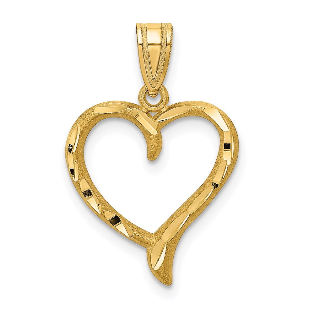 14K Yellow Gold Polished Heart Pendant