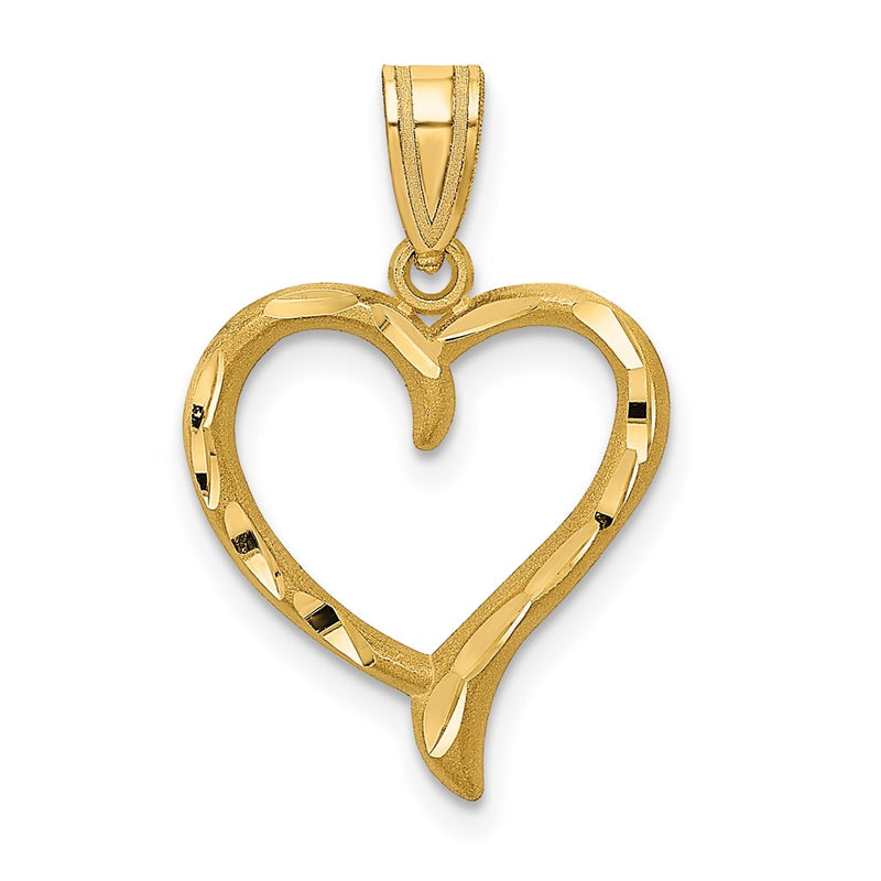 14K Yellow Gold Polished Heart Pendant