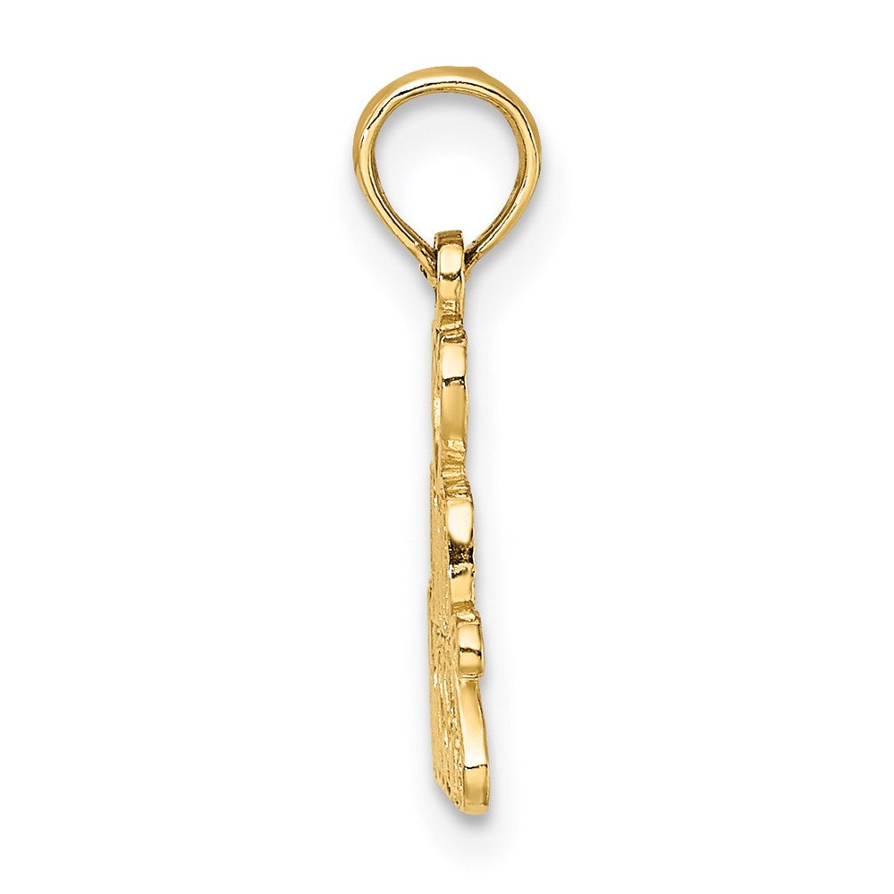 14K Yellow Gold Heart And Kisses Charm