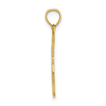 14K Yellow Gold I Love You Stacked Block Charm