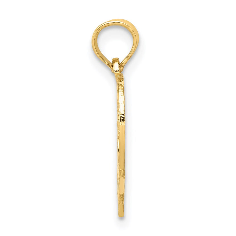 14K Yellow Gold 13 In Heart Cut-Out Pendant