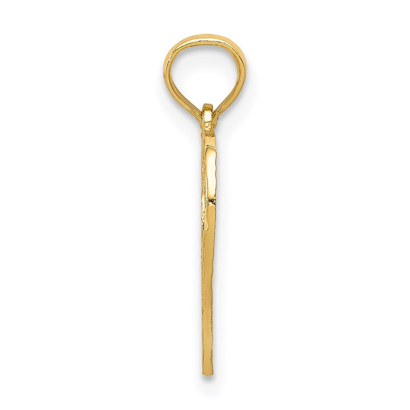 14K Yellow Gold 30 In Heart Cut-Out Pendant