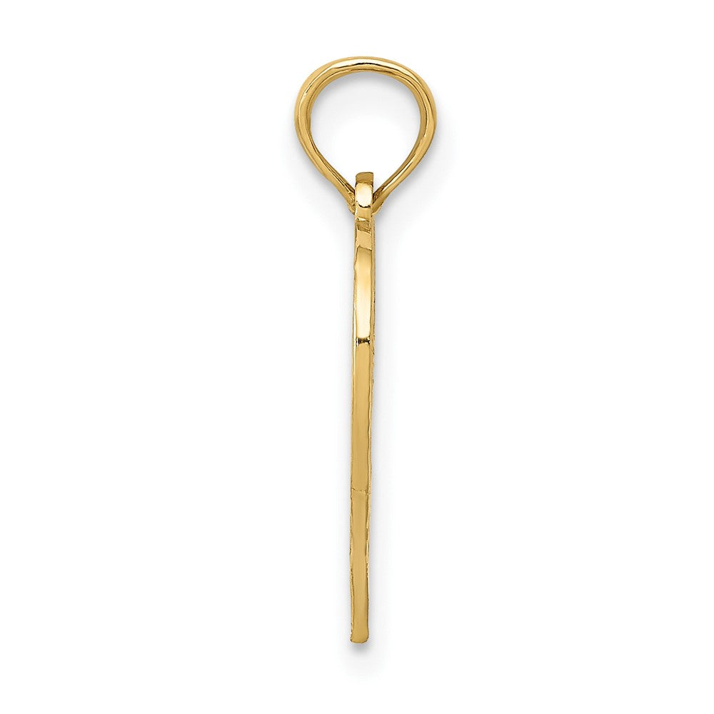 14K Yellow Gold 50 In Heart Cut-Out Pendant