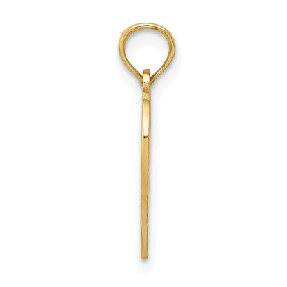 14K Yellow Gold 50 In Heart Cut-Out Pendant