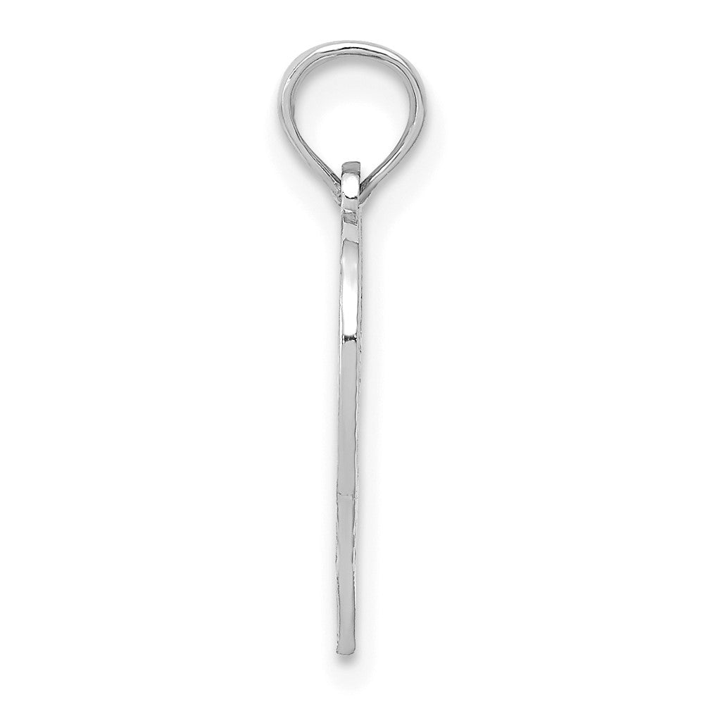 14K White Gold 50 In Heart Cut-Out Pendant