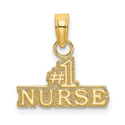 14K Yellow Gold #1 Nurse Charm
