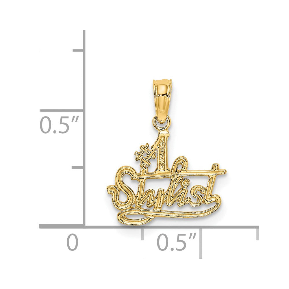 14K Yellow Gold #1 Stylist Charm
