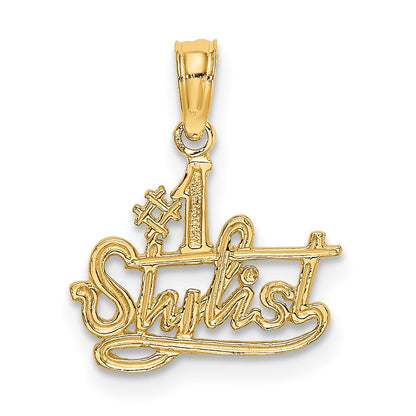 14K Yellow Gold #1 Stylist Charm