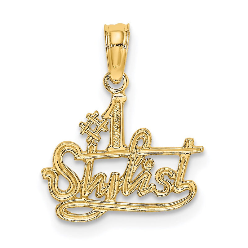 14K Yellow Gold #1 Stylist Charm