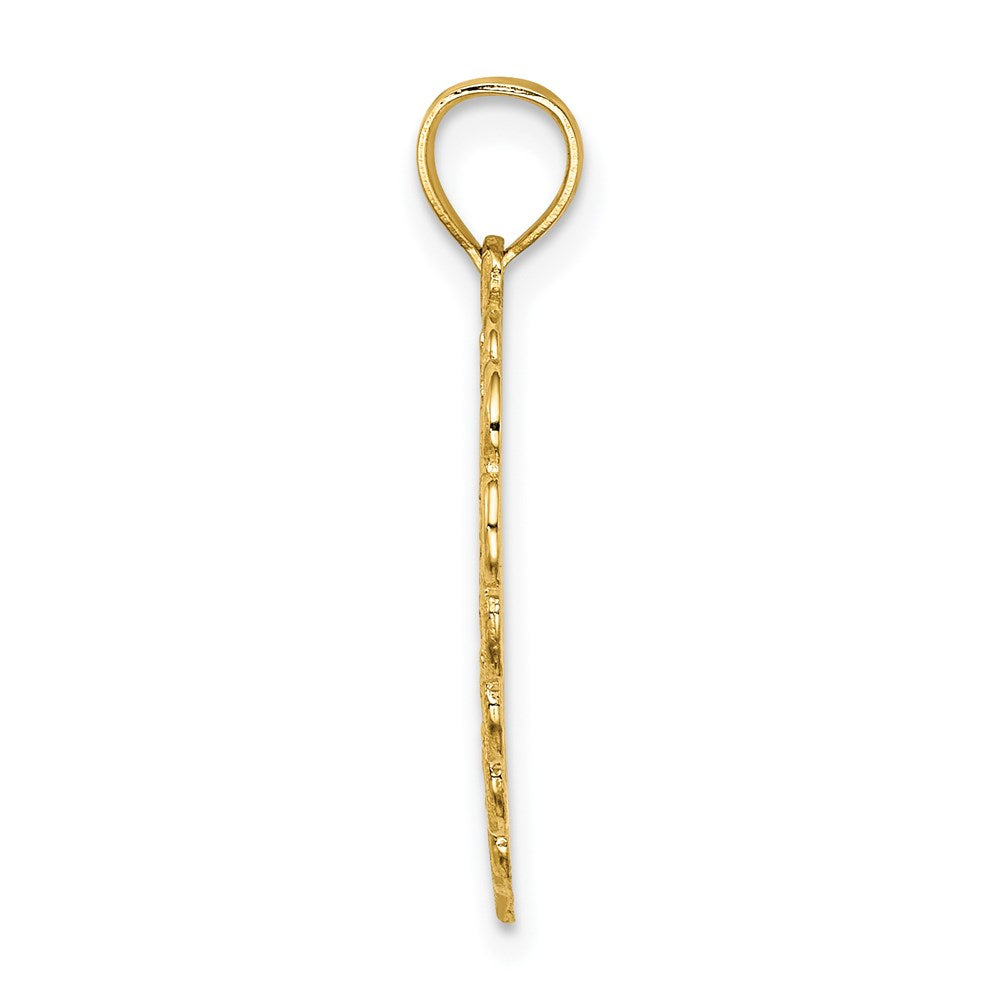 14K Yellow Gold Mother In Lace Heart Charm