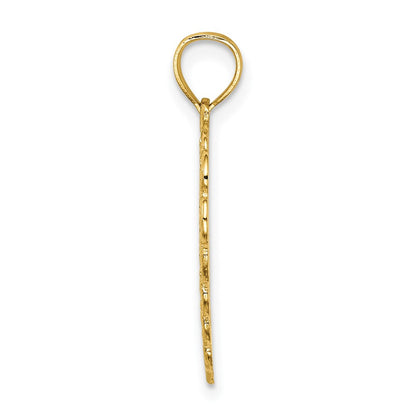 14K Yellow Gold Mother In Lace Heart Charm